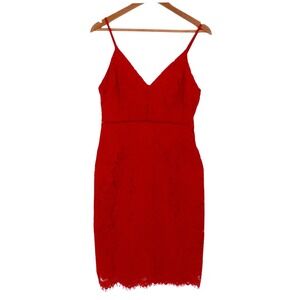 ASTR Floral Lace Sheath Dress Womens Size S Red Cocktail Holiday Christmas HOCO